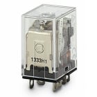 OMRON - Relé DPDT 10A enchufable soldar indicador pulsador prueba