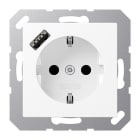 JUNG - Enchufe Schuko® cargador USB tipo A blanco mate