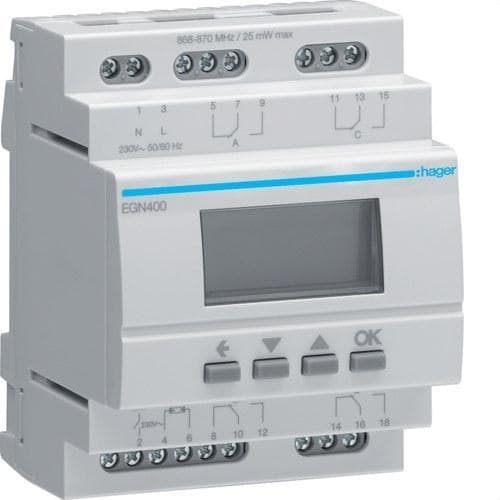 HAGER - Programador multifunción 4 vías con Bluetooth