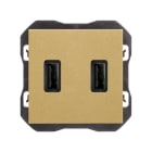 SIMON - Cargador SIMON 270 USB doble 3,1A tipo A+A SMATCHARGE oro