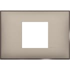 BTICINO - Placa embellecedora Classia de color Crema Satinado - 2 módulos centrados