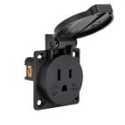 IDE - Base empotrar americana tipo NEMA P44 15A 2P+TT 125V, negro