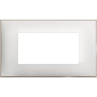 BTICINO - Placa embellecedora Classia de color Blanco Satinado - 4 módulos