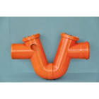 ADEQUA - Sifón doble teja DN200 SF-200-T PVC