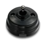 FONTINI - Conmutador 10AX 250V porcelana negro / níquel negro con paso