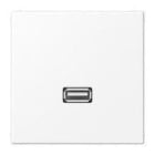 JUNG - Placa USB 2.0 LS blanco mate