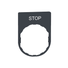 Schneider Electric - Placa de inscripción 30x40mm "STOP" negro