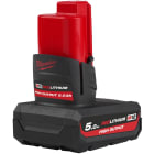 MILWAUKEE - BATERÍA M12¿ REDLITHIUM¿ HIGH OUTPUT¿ 5.0AH M12HB5