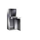 RITTAL - Sistema de armario PC 800x1600x636mm con puerta transparente arriba, cajón para teclado y bandeja para aparatos