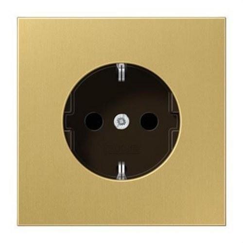 JUNG - Enchufe SCHUKO® protección contacto LS latón claro