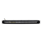 TELEVES - Panel rack 19" 1U-24xRJ45 + soporte cables