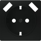 BJC - Tapa Schuko + USB MIRO negro mate