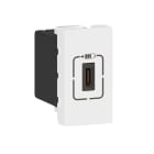 LEGRAND - Base cargador USB 1 módulo puerto único tipo C - 1.5A - 7.5W - Blanco