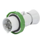 GEWISS - Clavija móvil recta HP conexionado de tornillo 3P+T 16A >50V 100-300Hz 10h verde IP66/67/68/69