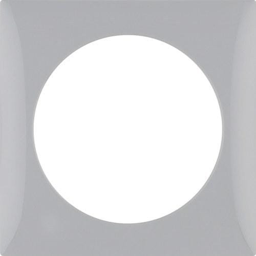 HAGER - Marco con 1 elemento Integro brillo gris