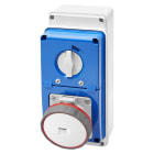 GEWISS - Base fija interbloqueada vertical con fondo base portafusibles 3P+N+T 63A 346-415V 50-60Hz 6h IP67