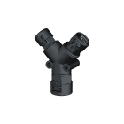 PEMSA - Derivación Y enchufable para la bifurcación de tubos flexibles de la gama Pemsaflex®, DN10x 7x 7 en color Negro RAL 9005.