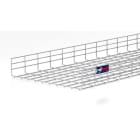 PEMSA - Bandeja de rejilla Rejiband altura 100 mm y ancho 500 mm con borde de seguridad, en acero inoxidable AISI 316L