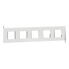 Schneider Electric - Marco 5 elementos Deco blanco Mate