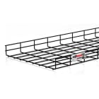PEMSA - Bandeja de rejilla Rejiband altura 60 mm y ancho 400 mm con borde de seguridad, en acero, acabado BLACK C8