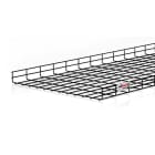 PEMSA - Bandeja de rejilla Rejiband altura 60 mm y ancho 600 mm con borde de seguridad, en acero, acabado BLACK C8