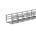 PEMSA - Bandeja de rejilla Rejiband altura 100 mm y ancho 150 mm con borde de seguridad, en acero, acabado BLACK C8