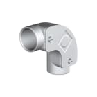PEMSA - Codo 90° enchufable con tapa registrable para la conexión de tubos RL, DN25 acabado aluminio AL.