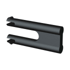 PEMSA - Clip Unión de soportes tubo en poliamida 6 autoextinguible para tubos flexibles de la gama Pemsaflex® en color Negro RAL 9005.