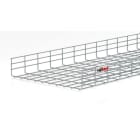 PEMSA - Bandeja de rejilla Rejiband altura 100 mm y ancho 500 mm con borde de seguridad, en acero, acabado electrocincado EZ