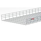 PEMSA - Bandeja de rejilla Rejiband altura 100 mm y ancho 600 mm con borde de seguridad, en acero, acabado electrocincado EZ