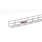 PEMSA - Bandeja de rejilla Rejiband altura 60 mm y ancho 100 mm con borde de seguridad, en acero, acabado galvanizado caliente GC