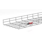 PEMSA - Bandeja de rejilla Rejiband altura 60 mm y ancho 300 mm con borde de seguridad, en acero, acabado galvanizado caliente GC