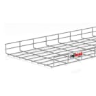 PEMSA - Bandeja de rejilla Rejiband altura 60 mm y ancho 400 mm con borde de seguridad, en acero, acabado galvanizado caliente GC