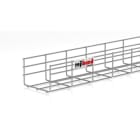 PEMSA - Bandeja de rejilla Rejiband altura 100 mm y ancho 150 mm con borde de seguridad, en acero, acabado galvanizado caliente GC