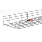 PEMSA - Bandeja de rejilla Rejiband altura 100 mm y ancho 300 mm con borde de seguridad, en acero, acabado galvanizado caliente GC