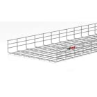 PEMSA - Bandeja de rejilla Rejiband altura 100 mm y ancho 500 mm con borde de seguridad, en acero, acabado galvanizado caliente GC