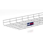 PEMSA - Bandeja de rejilla Rejiband altura 60 mm y ancho 300 mm con borde de seguridad, en acero inoxidable AISI 304