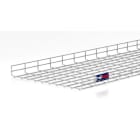 PEMSA - Bandeja de rejilla Rejiband altura 60 mm y ancho 500 mm con borde de seguridad, en acero inoxidable AISI 304