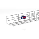 PEMSA - Bandeja de rejilla Rejiband altura 100 mm y ancho 150 mm con borde de seguridad, en acero inoxidable AISI 304