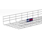 PEMSA - Bandeja de rejilla Rejiband altura 100 mm y ancho 300 mm con borde de seguridad, en acero inoxidable AISI 304