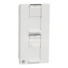 Schneider Electric - Tapa RJ45 2xKeystone/Systimax con 4 módulos