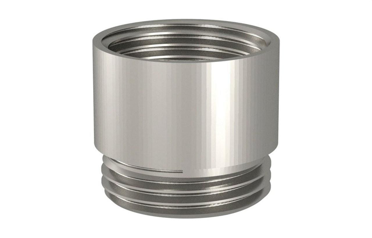 PEMSA - Adaptador metálico RE-MS para tubos de rosca M20 a rosca PG11 de Latón niquelado para roscas de racores y prensaestopas.