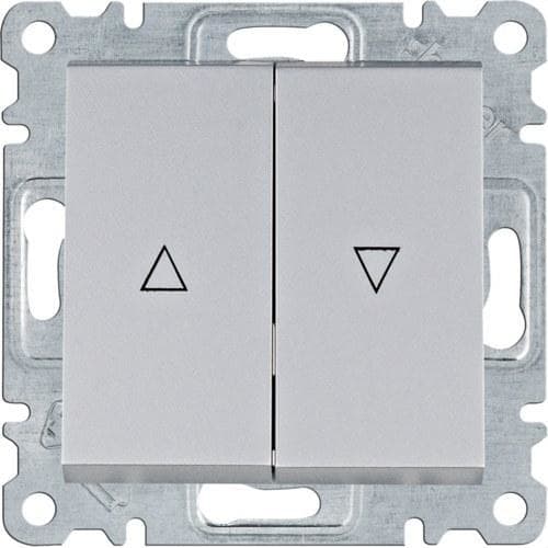 HAGER - Pulsador persiana Lumina plata