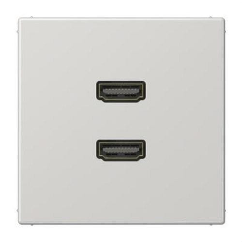 JUNG - PLACA 2XHDMI GRIS PARA SERIE LS