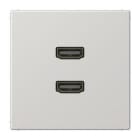 JUNG - PLACA 2XHDMI GRIS PARA SERIE LS