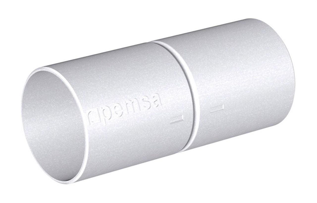PEMSA - Manguito enchufable para la conexión de tubos RINOX, DN20 de acero inoxidable AISI 304.