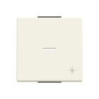 NIESSEN - Tecla pulsador luz Serie de lujo con visor blanco essence