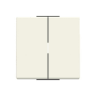 NIESSEN - Tecla doble interruptor-conmutador Serie de lujo blanco essence