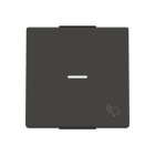 NIESSEN - Tecla pulsador timbre Serie de lujo con visor negro essence
