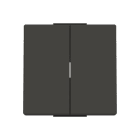 NIESSEN - Tecla doble interruptor-conmutador Serie de lujo negro essence